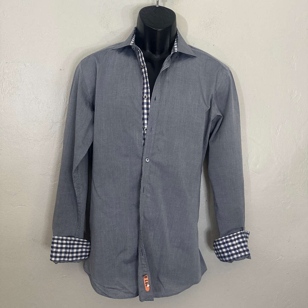 Sand Contrast Long Sleeve Shirt EU 40 20.5" armpit to armpit seams Gently worn